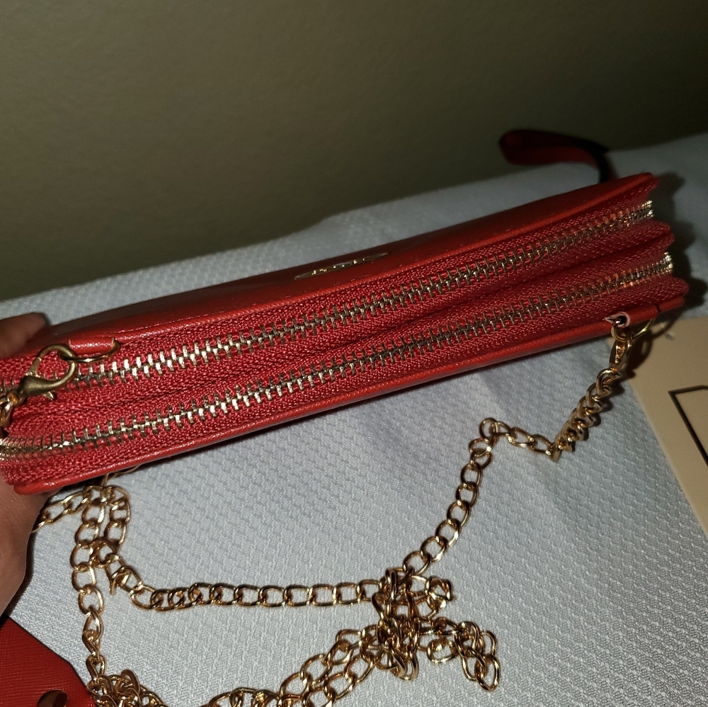 Perfect Image Red Wallet Purse With String - image 3